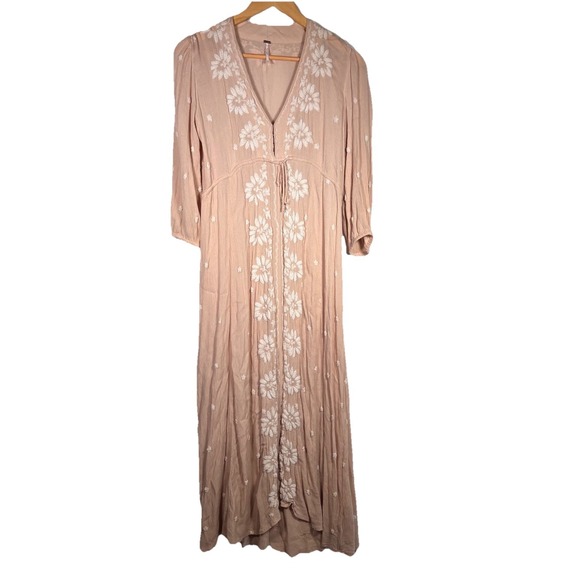 Free People Dresses & Skirts - Free People Dress Womens XS Boho Cottage Midi Sheer Festival Romantic Whimsical